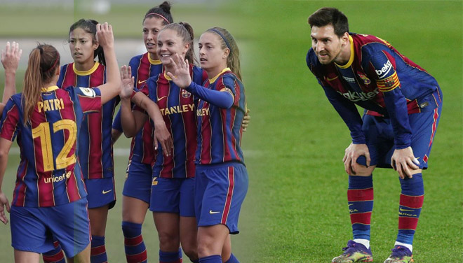 Đội bóng nữ Barca được Messi ca ngợi không hết lời