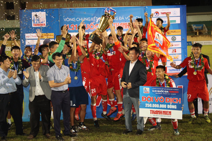 Giải đấu U21 Quốc Gia, U21 Viettel giành chức vô địch khi chiến thắng U21 SLNA.